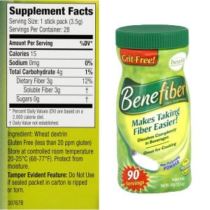 benefiber ingredients fiber supplement does supplements