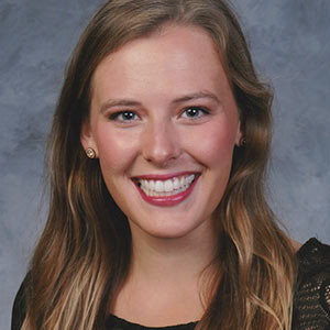  Yearbook picture of 2017 scholarship winner Lea Hix, she has brown hair