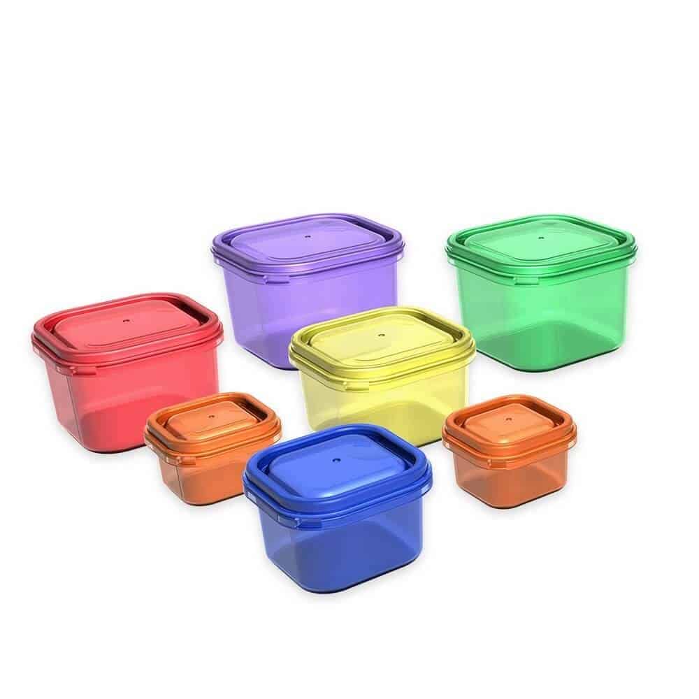 Colorful containers