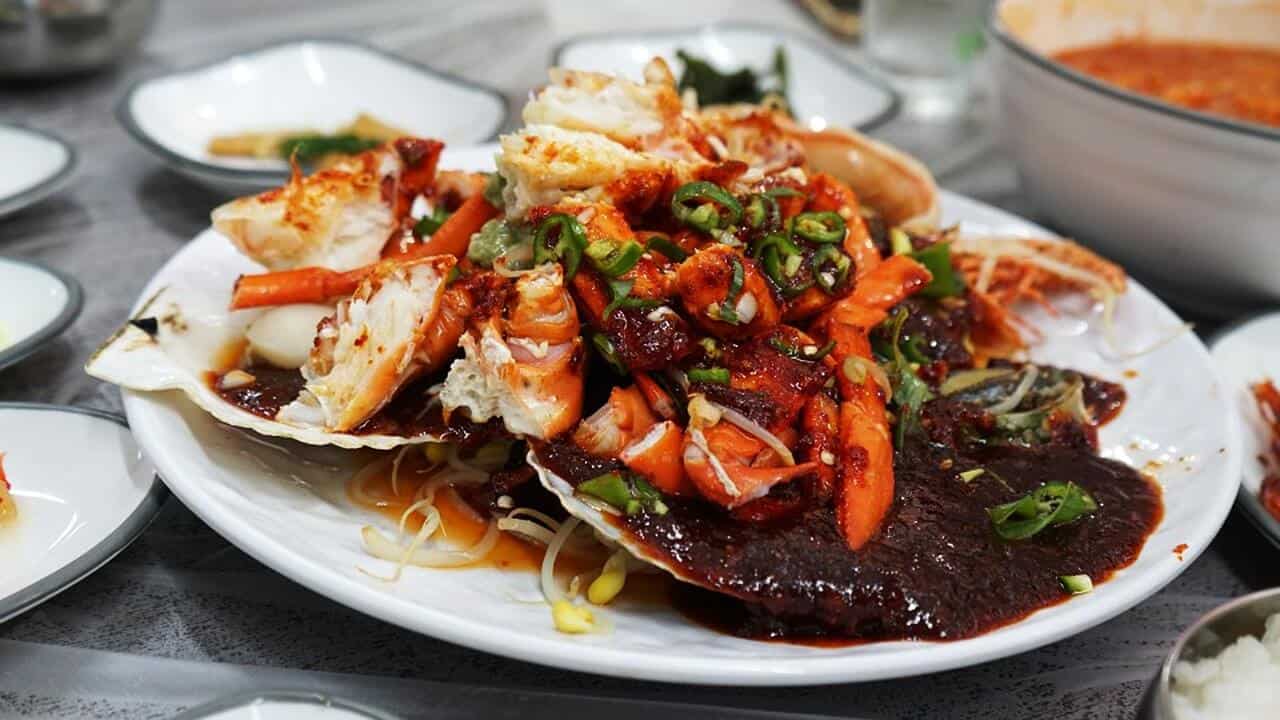 Crab Salad with a Fresh Coriander Dressing