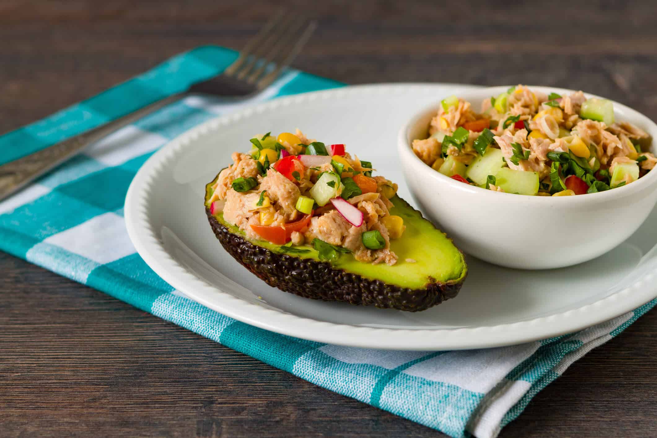 Curried Chicken Salad Stuffed Avocado