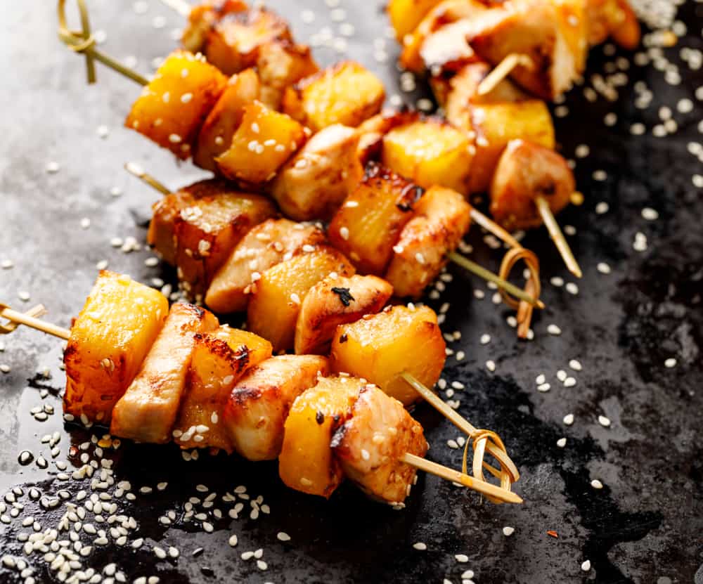 Ginger Pineapple Chicken Skewer