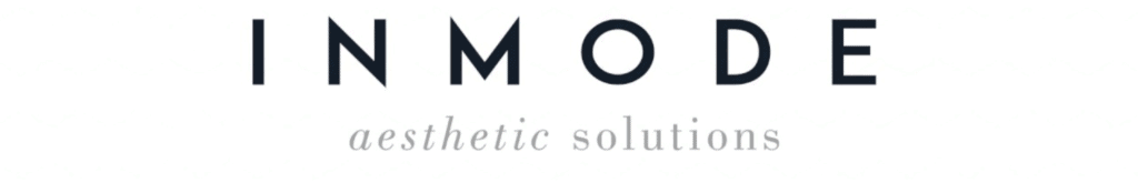 Black lettering that reads 'In mode' alongside gray lettering that reads 'aesthetic solutions'