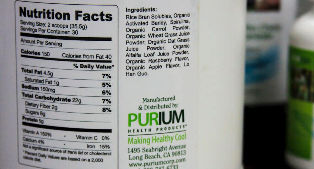 Purium Ingredients